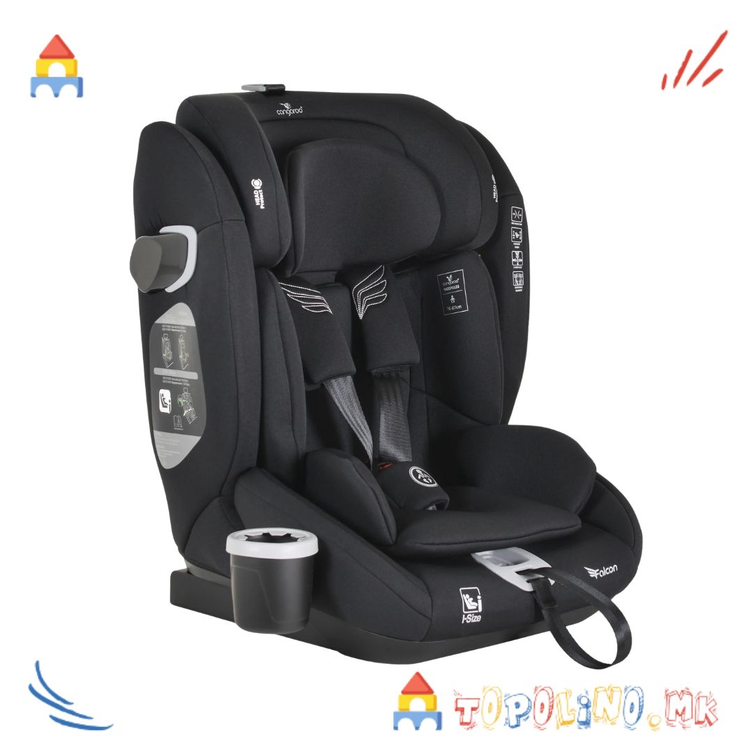 Седиште Falcon Pirate Black I-Size 70-150cm – Cangaroo