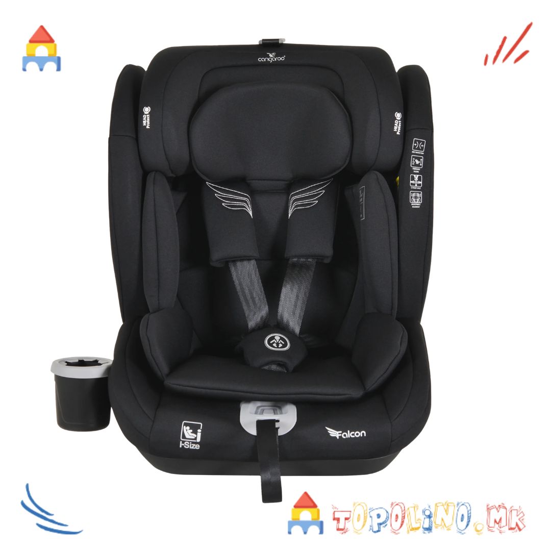 Седиште Falcon Pirate Black I-Size 70-150cm – Cangaroo - Image 2