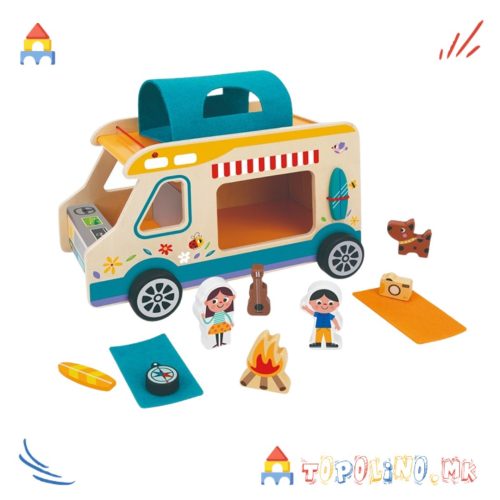 Дрвена Играчка Кампер - Tooky Toy