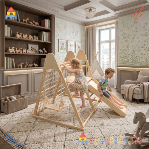 Дрвена Играчка 4 во 1 Little Gym - Moni Toys