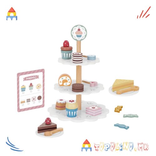 Дрвена Играчка Сет за Десерти - Tooky Toy