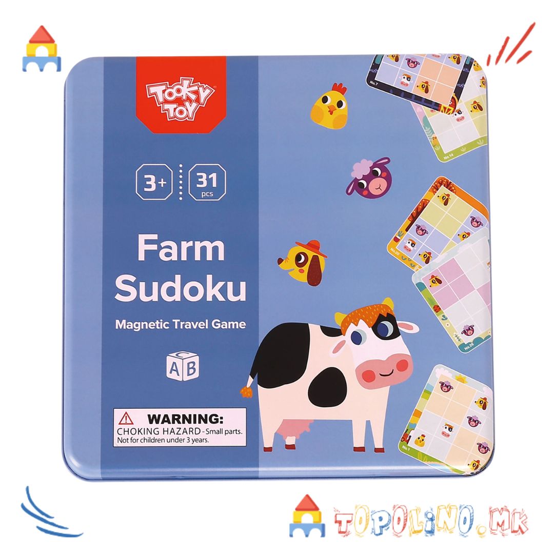 Дрвена Играчка Судоку Фарма - Tooky Toy - Image 2