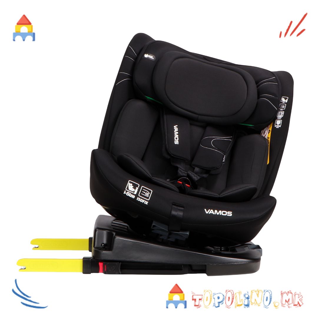 Седиште Vamos I-Size 40-150cm Intense Black - Moni - Image 6