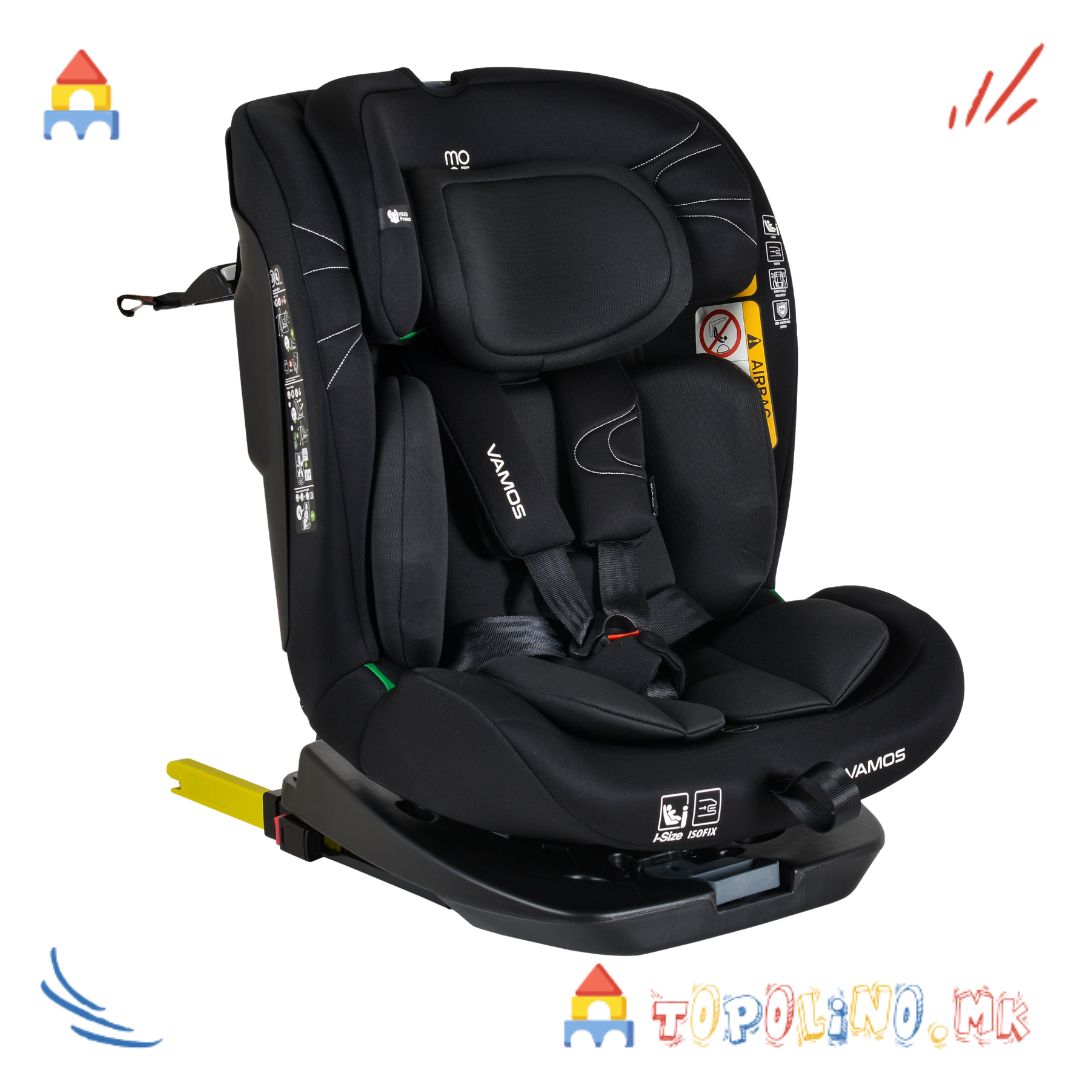 Седиште Vamos I-Size 40-150cm Intense Black - Moni
