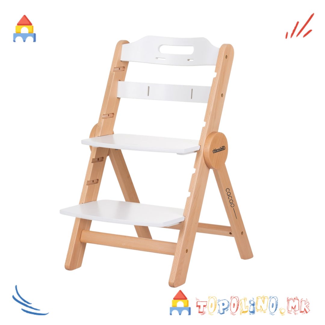 Столче за Хранење 2 во 1 Cacaco White – Chipolino - Image 2