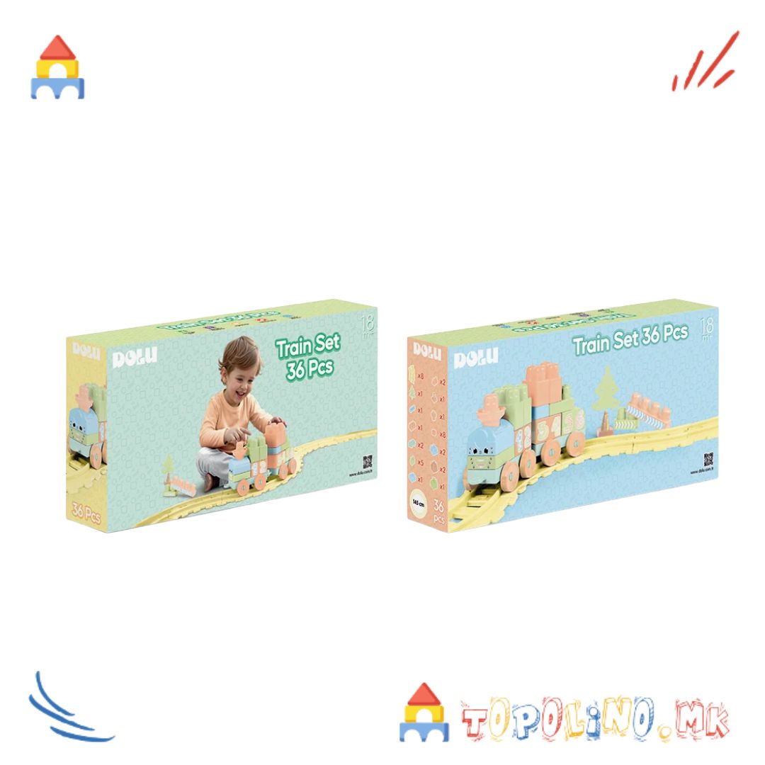 Едукативен Воз со Коцки 36пар - Dolu - Image 3