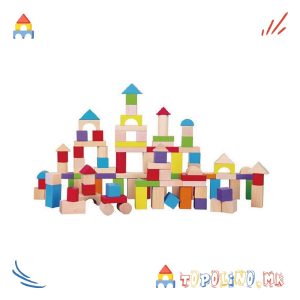 Дрвена Играчка Коцки Blocks Set 100 парчиња - Viga
