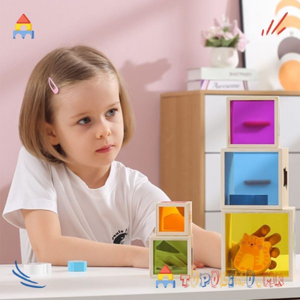Дрвена Играчка Коцки Nesting and Stacking Blocks- Viga