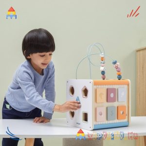 Дрвена коцка со активности 8 во 1 - Polar B