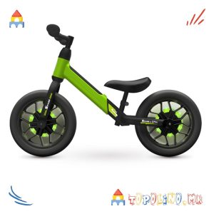 Balance Bike Spark Со “PU” Гумени Тркала Green - QPlay Голем Есенски Попуст