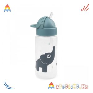 Шише со Цевка 350ml Пластично Elphee Сино - Done By Deer