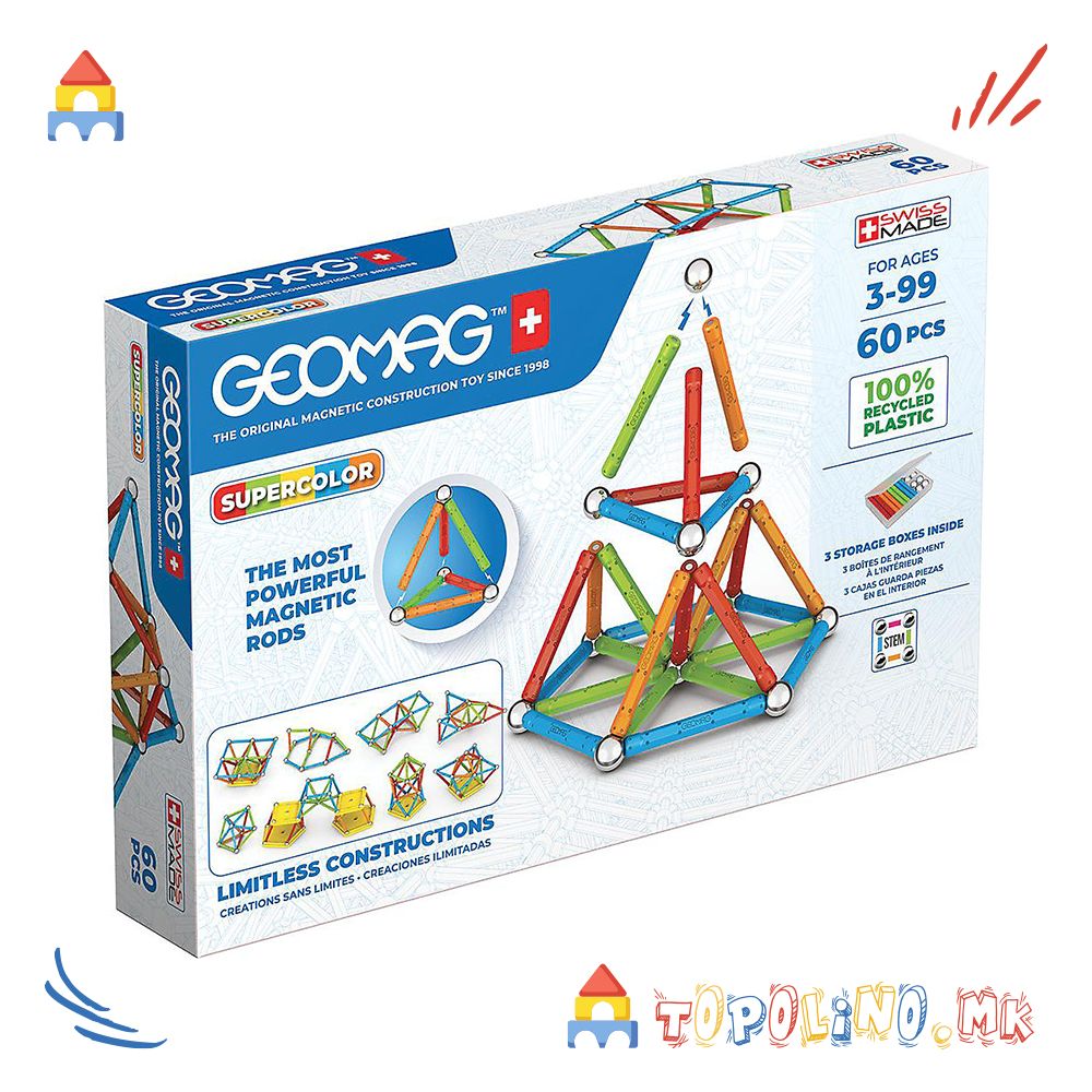 Коцки Supercolor 60 - Geomag