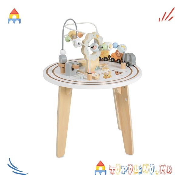 Дрвена Маса со Активности - Moni Toys