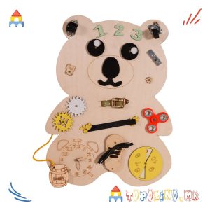 Дрвена Играчка Мечка Montessori - Moni Toys - Голем Попуст