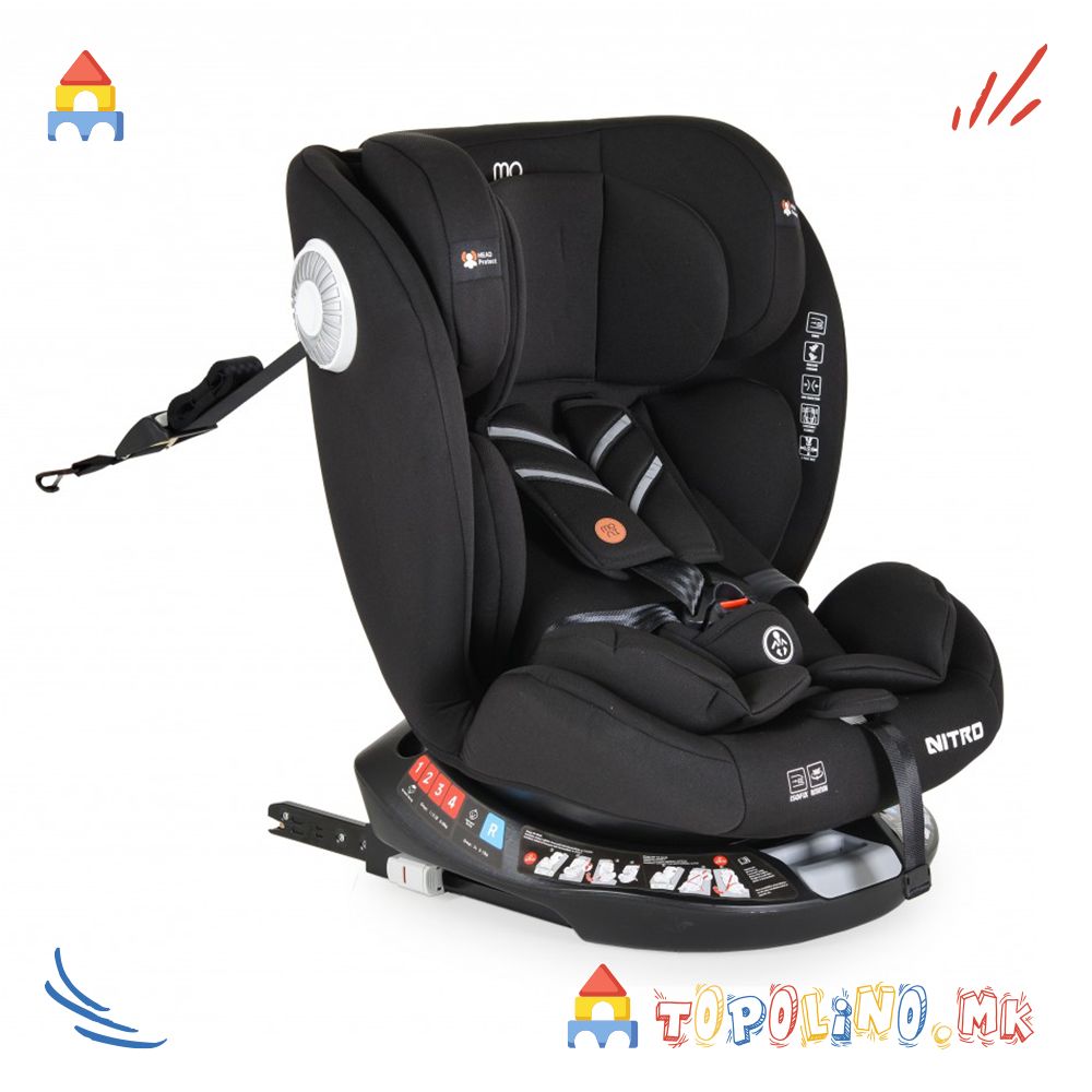 Седиште за Автомобил Nitro Black 40-150 см - Moni