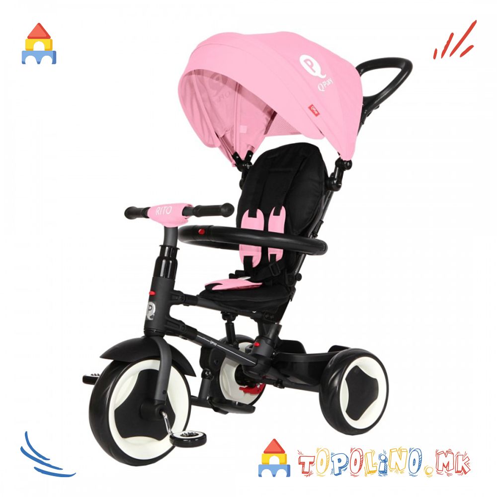 Трицикл Rito S380 Pink - QPlay Голем Есенски Попуст