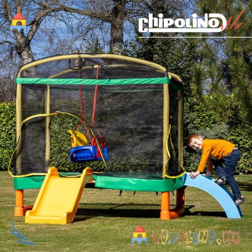 Трамболина со Лизгалка, Лак и Лулашкa 200cm - Chipolino