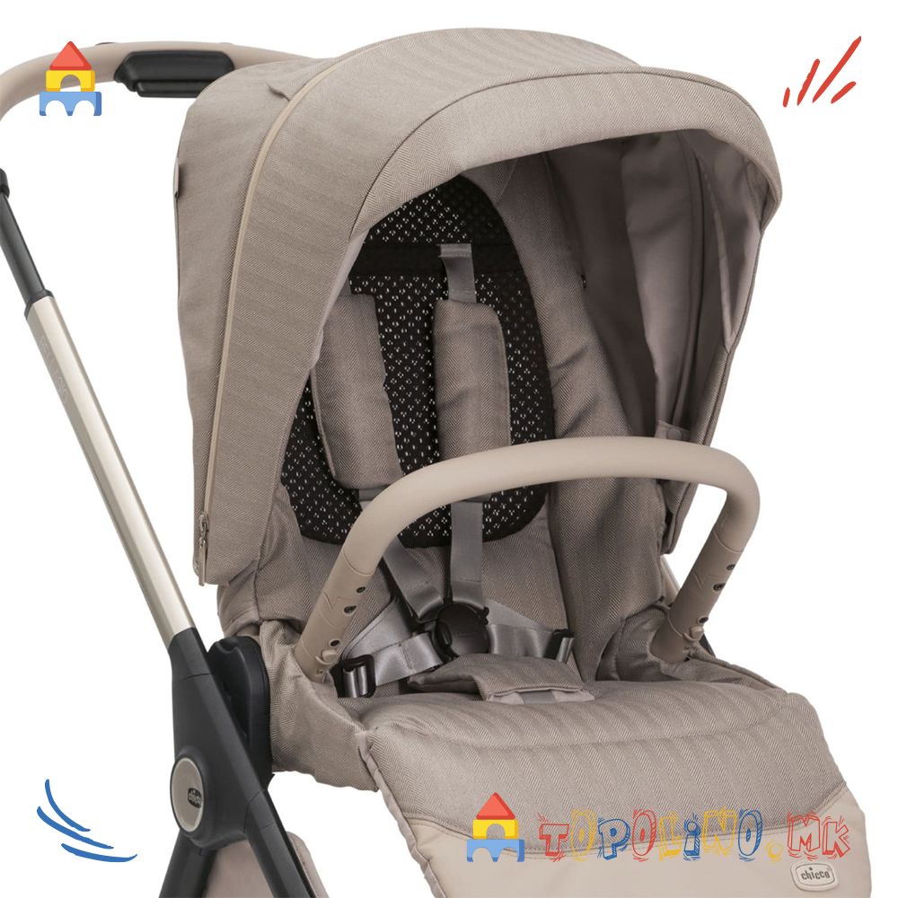 Количка Trio Bellagio Primo Como Lake I-Size 0м+ - Chicco - Image 4